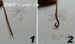 金属丝DIY制作简单精致蜻蜓挂饰