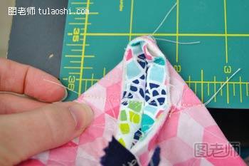 手工缝制拼布拉链包教程 四边形拉链包缝制