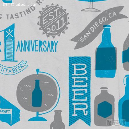 瓶工艺1周年庆推广平面设计作品