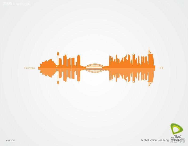 全球语音漫游-阿联酋电信Etisalat平面广告
