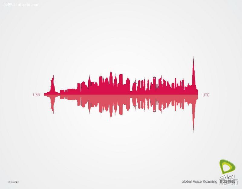 全球语音漫游-阿联酋电信Etisalat平面广告