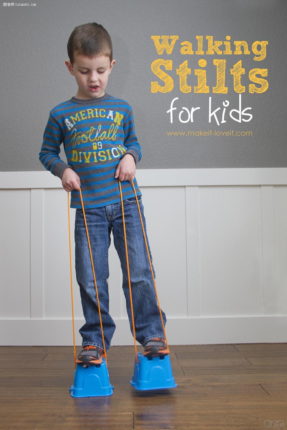 DIY walking stilts for kids 4