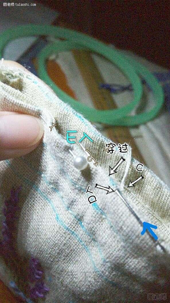 【图】diy编织教程 薰衣草束口袋