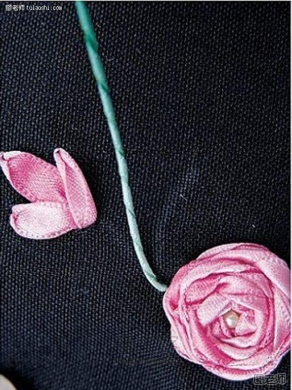 【图文】diy编织教程 丝带绣玫瑰
