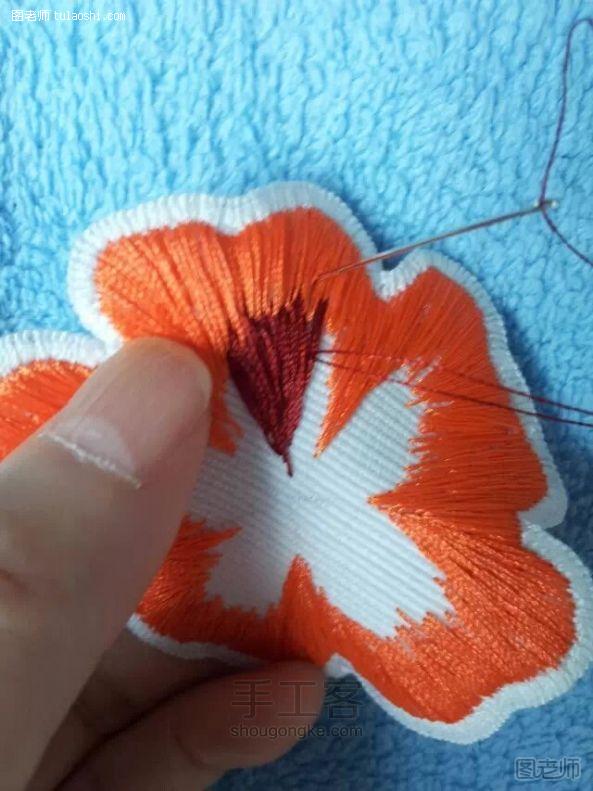 【图】手工编织图片教程 戴朵自己绣的花手工制作教程