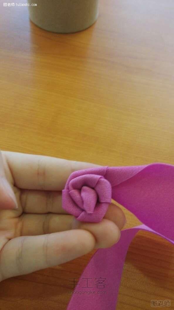 手工编织图片教程 教你制作玫瑰笔套