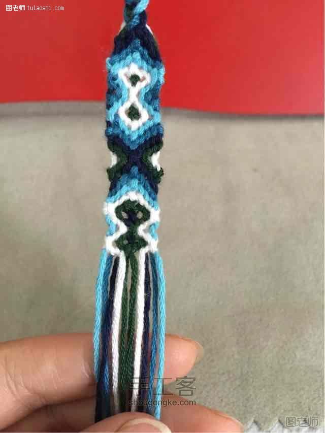 【图】手工编织教程 棉绳编织手链教程