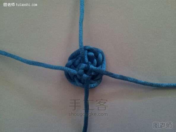 手工编织图片教程 用绳子编小花