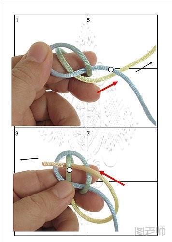 手工编织图片教程【图】 简单手绳+纽扣结