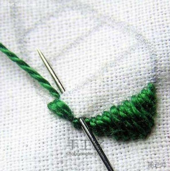 【图文】diy编织教程 简单的直针绣