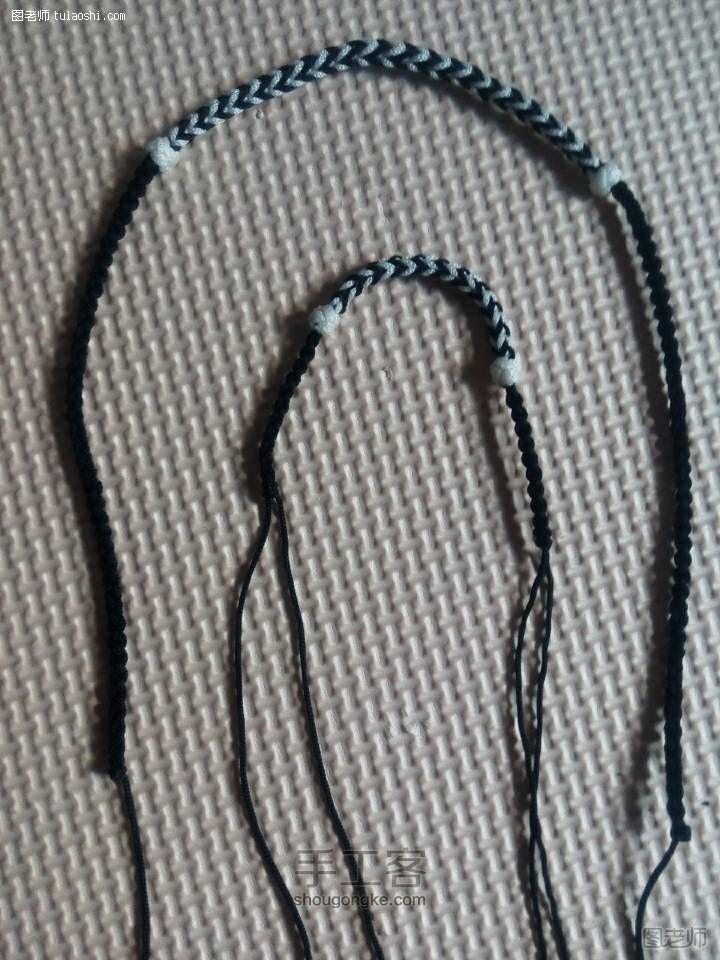 【图】diy编织教程 黑白方八股锁骨项链自制编织器版～