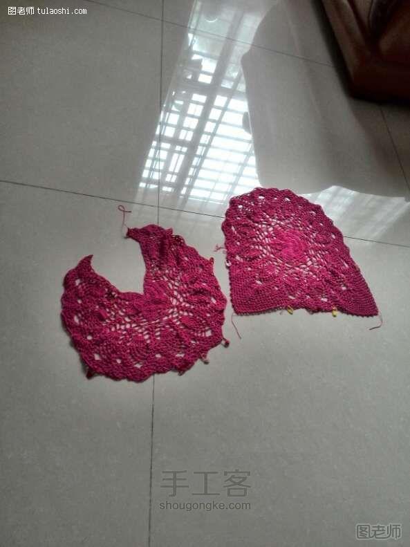 手工编织图片教程【图文】菠萝花蕾丝钩衣制作方法