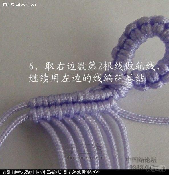 【图】手工编织教程 方形斜卷结手链