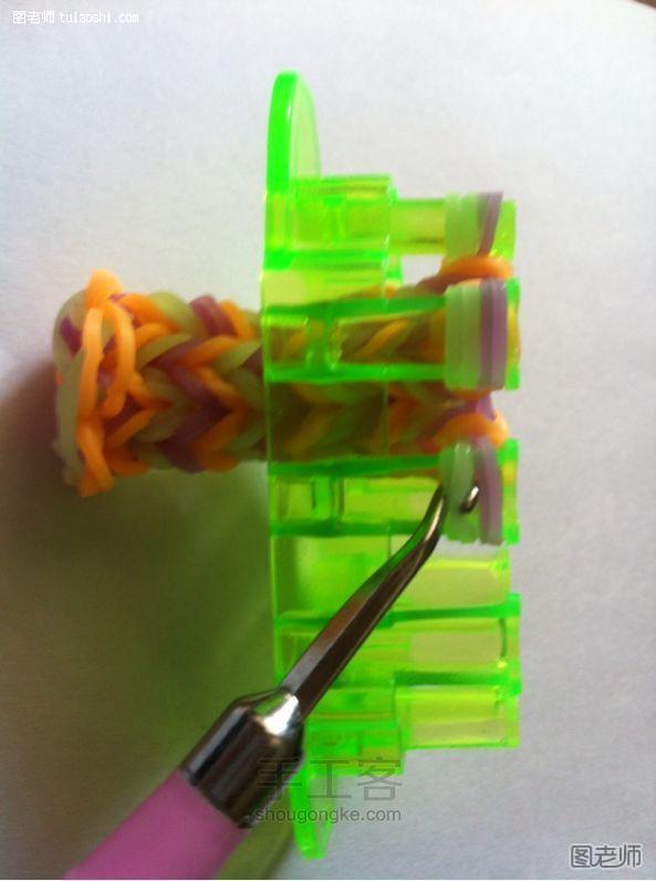 手工编织教程【图】 橡皮筋笔套之彩虹织机