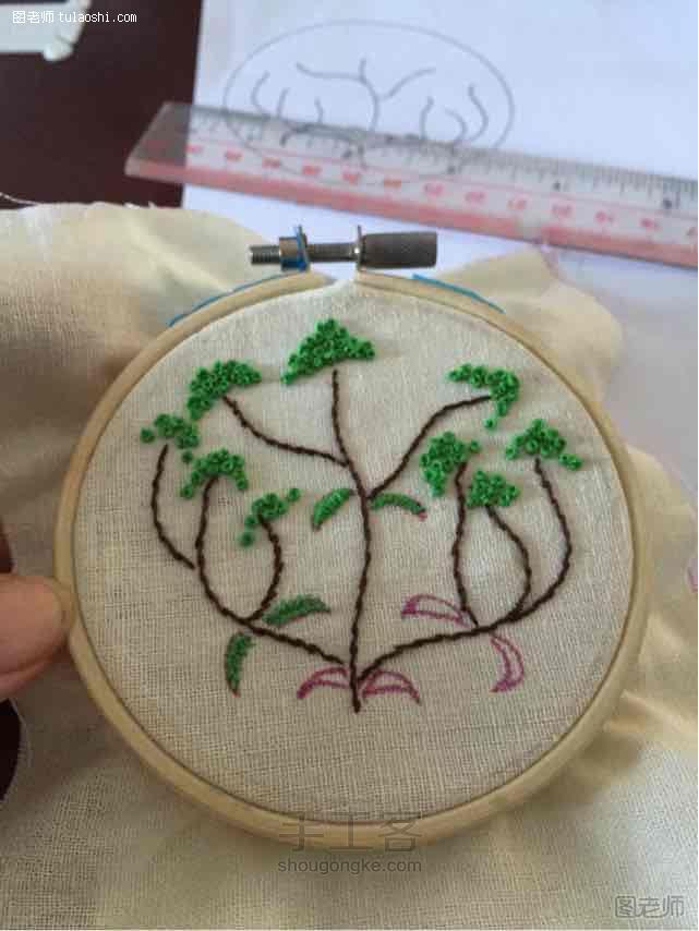【图文】手工编织教程 刺绣小福袋～生命之树