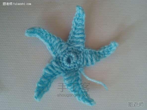 手工编织图解教程【图文】 海洋之星多用发带的勾织方法