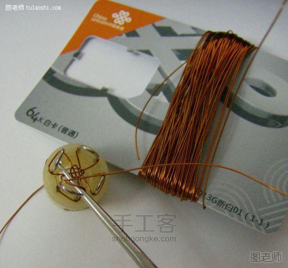 编织教程图解【图】 自制编织器编织金属丝手镯