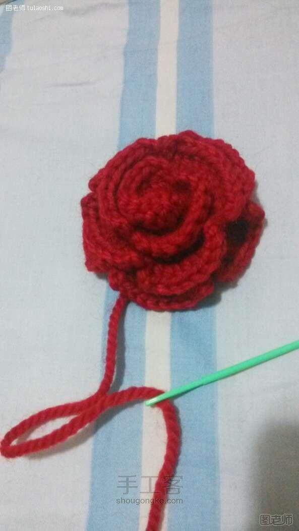 【图】diy编织教程 Molly小编织：红玫瑰的红绽放在此刻