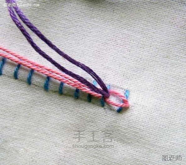 手工编织图片教程 精美的双面绣针法