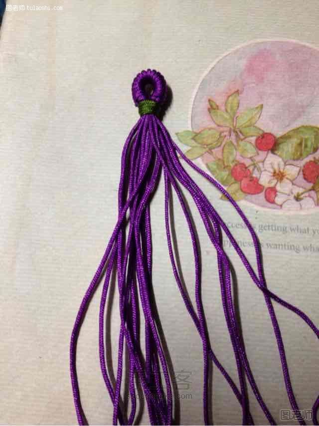 【图】diy编织教程 结绳 可爱的小扇子～