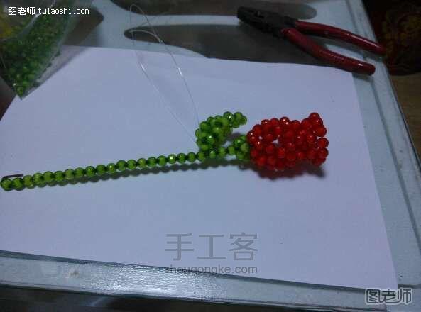 【图文】手工编织图解教程 串珠玫瑰