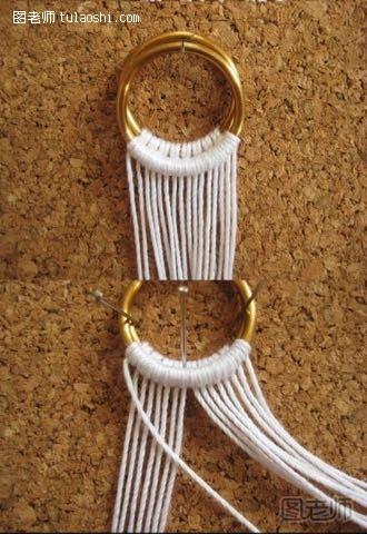 【图文】手工编织图片教程 金属环+白色棉绳=？