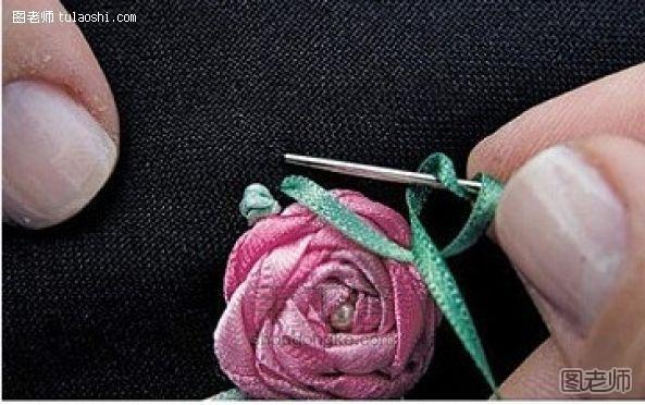 【图文】diy编织教程 丝带绣玫瑰