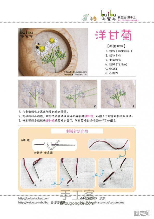 【图文】手工编织图片教程 DIY刺绣教程清新的小壁挂