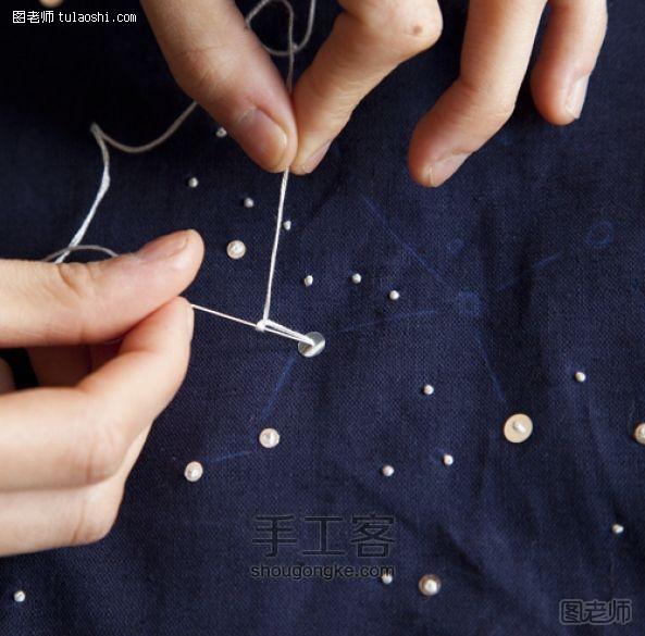 【图文】手工编织教程 刺绣星空 星座餐垫