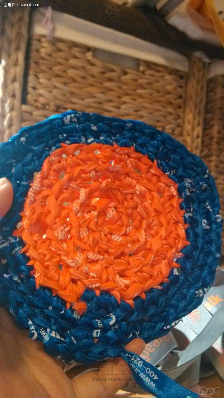 手工编织教程 花朵隔热垫