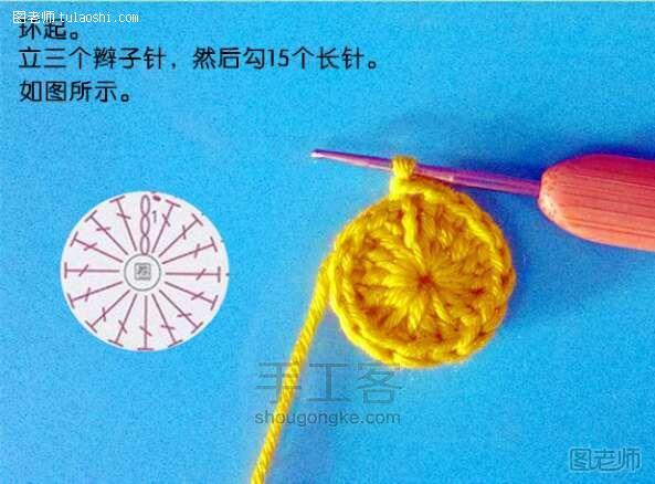 手工编织图解教程【图】 张开裙摆的小兔针插 编织教程