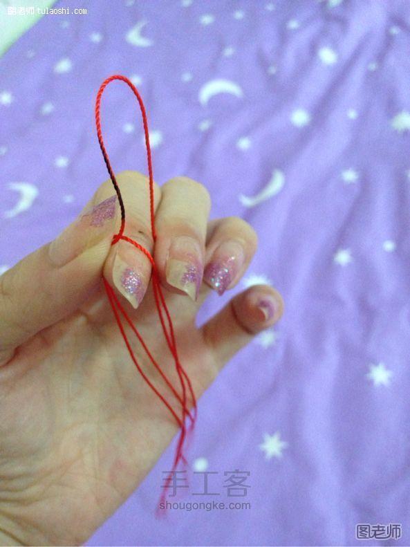 编织教程图解 简单的红绳编织戒指教程