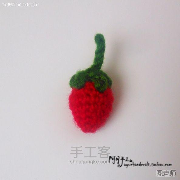 编织教程图解【图】 迷你毛线草莓