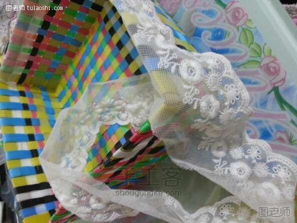 【图】diy编织教程 包装塑胶线收纳匡制作教程