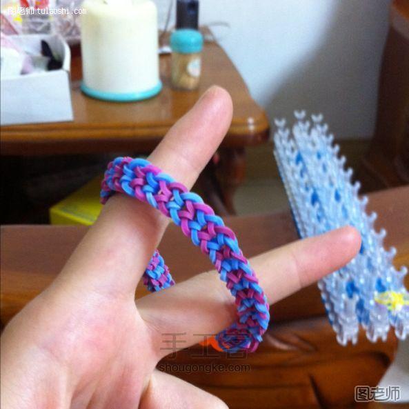 手工编织教程 橡皮筋手链