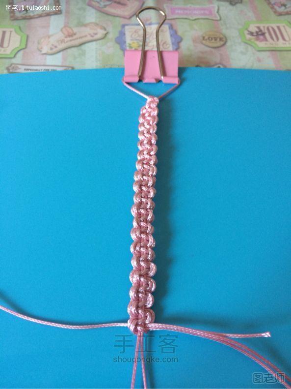 手工编织教程【图】 蜡绳精美手链编织教程
