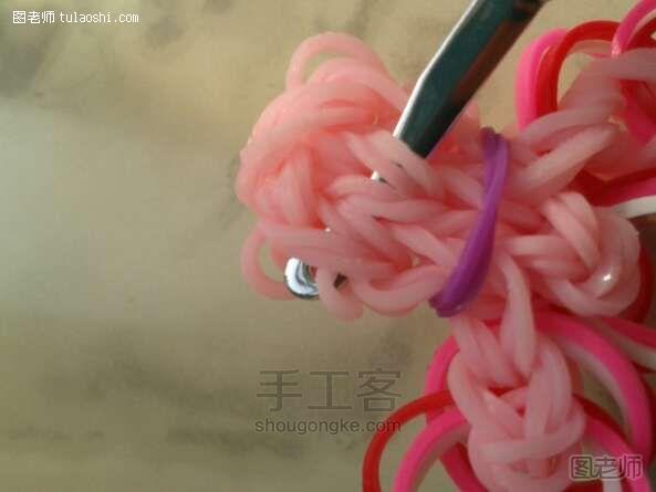 手工编织教程 橡皮筋美美连衣裙教程------彩虹织机
