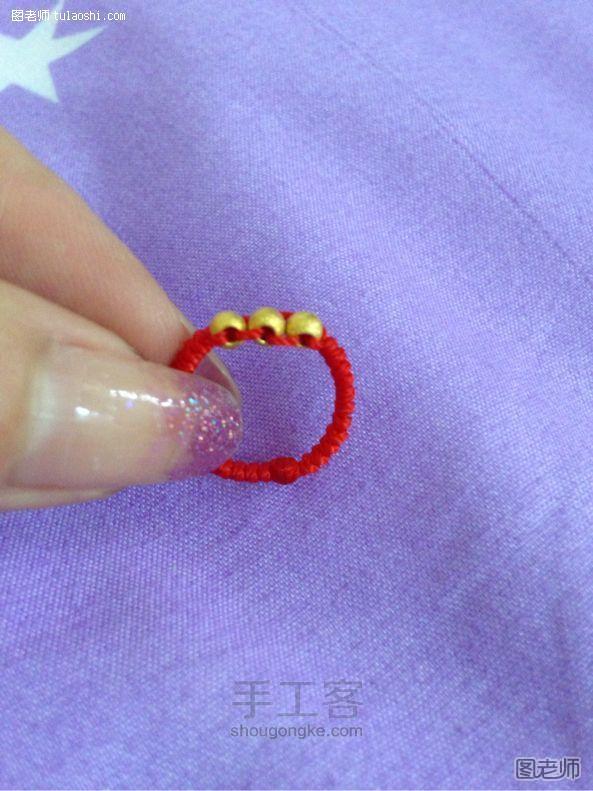 编织教程图解 简单的红绳编织戒指教程