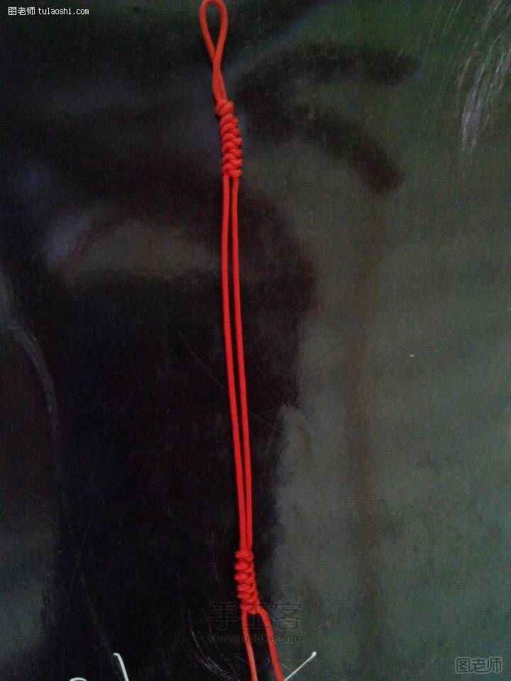 【图】diy编织教程 简单红绳脚链