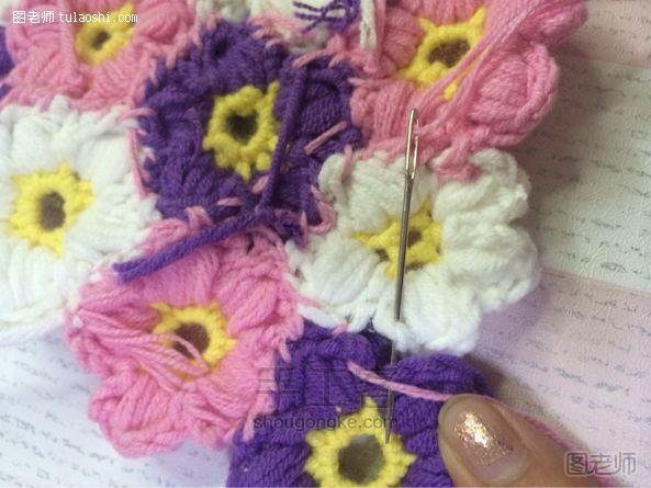 手工编织图片教程【图文】春意盎然的手工花朵手拿包