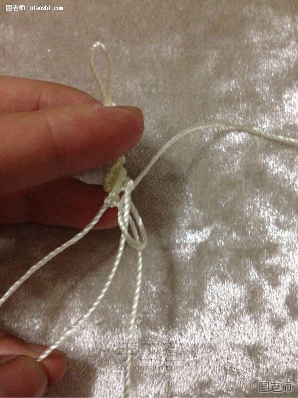 手工编织图片教程 森女最爱的米白色编织手链