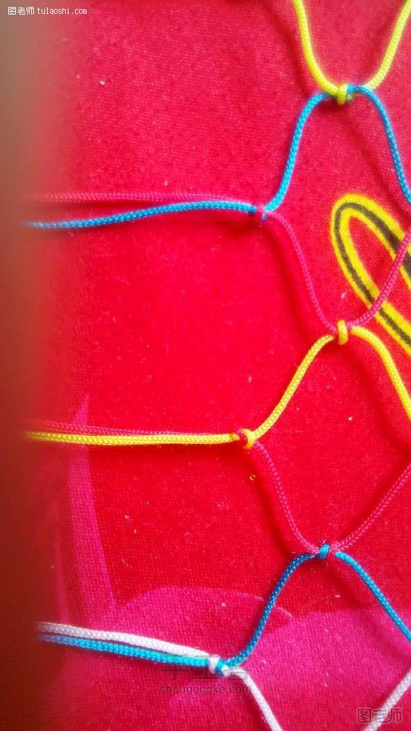 手工编织教程【图文】 五彩绳子编织衣服配饰 旧物改造