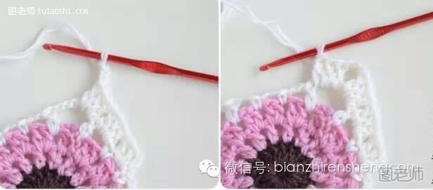 手工编织图片教程【图】 简单的单元花