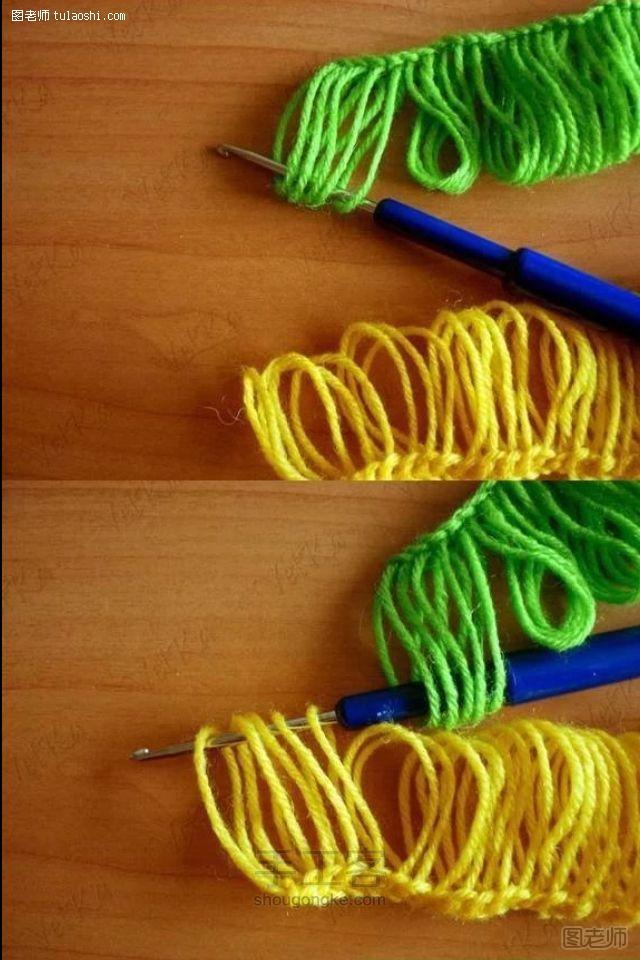 【图文】编织教程图解 温暖靓丽的彩虹围巾钩针篇