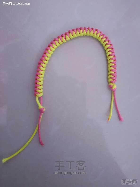 【图】手工编织图解教程 简单精致蛇结手链 编织手工