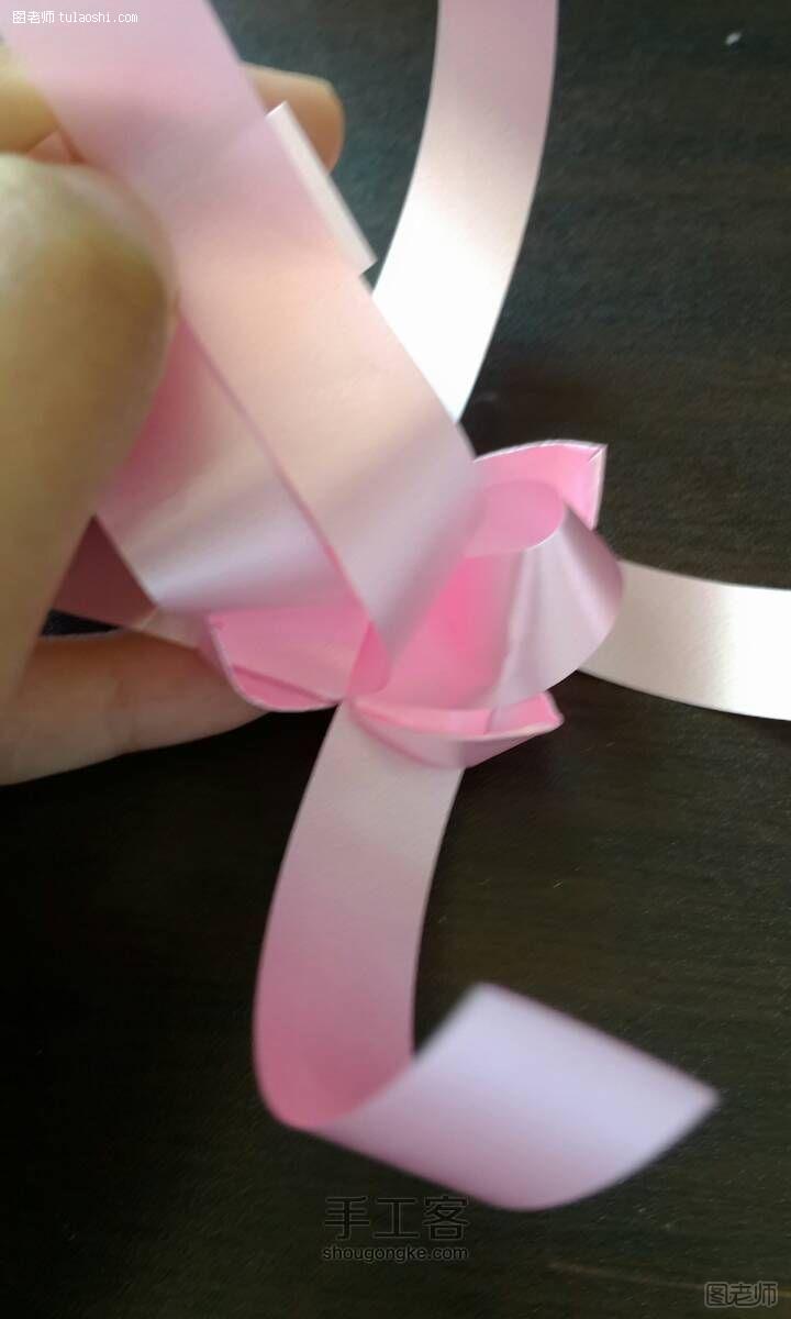 编织diy教程【图】 彩带编织———粉红色的爱心