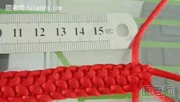 手工编织教程【图文】 给自己编织一条红绳手链