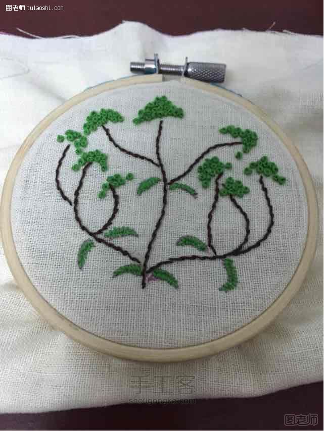 【图文】手工编织教程 刺绣小福袋～生命之树