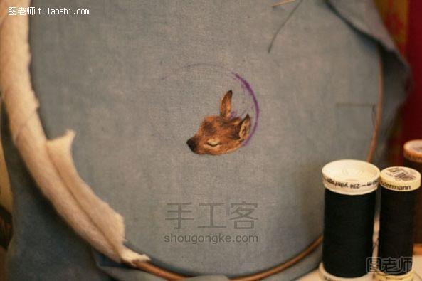 手工编织教程【图文】 艺术家手下的原创刺绣小鹿