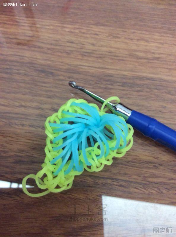 diy编织教程 橡皮筋可爱水晶 彩虹织机